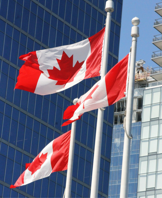 Canada 3 flags